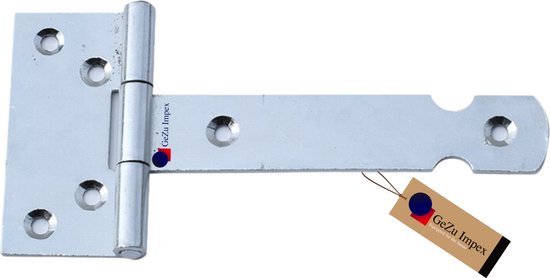 GeZu Impex Charnière en T 100 mm Galvanoplastie