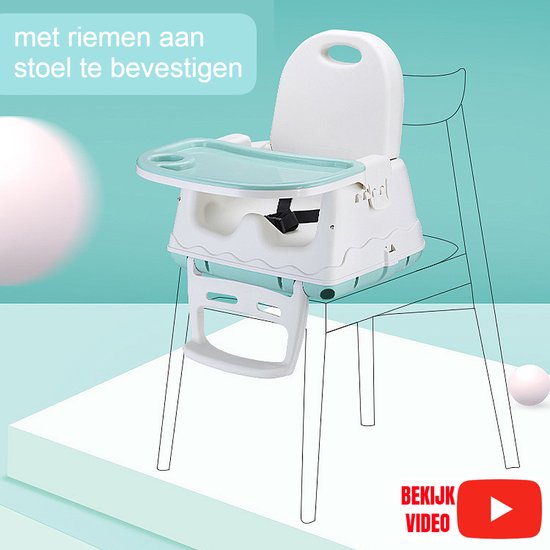 Allernieuwste.nl® 3-in-1 Kinderstoel Verstelbare Baby Stoel Peuterstoel - Voor Eten, Spelen & Rijden ! van Allernieuwste.nl® — afbeelding 3