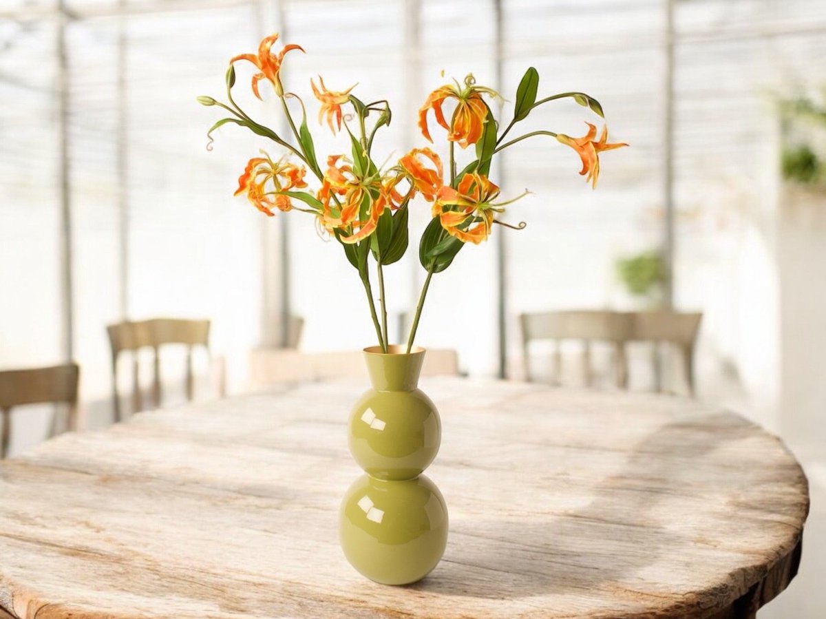 WinQ-Kunstbloem Gloriosa Oranje-3 takken-kunstbloemen