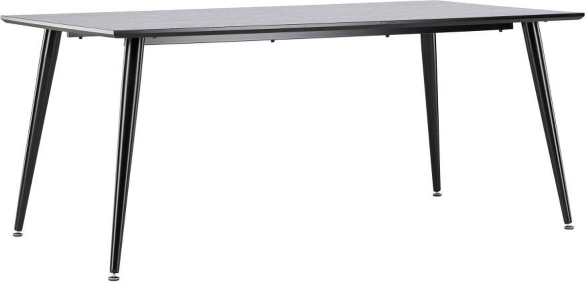 Svea - Pura rechthoekige eettafel - 180 x 90 cm - zwart
