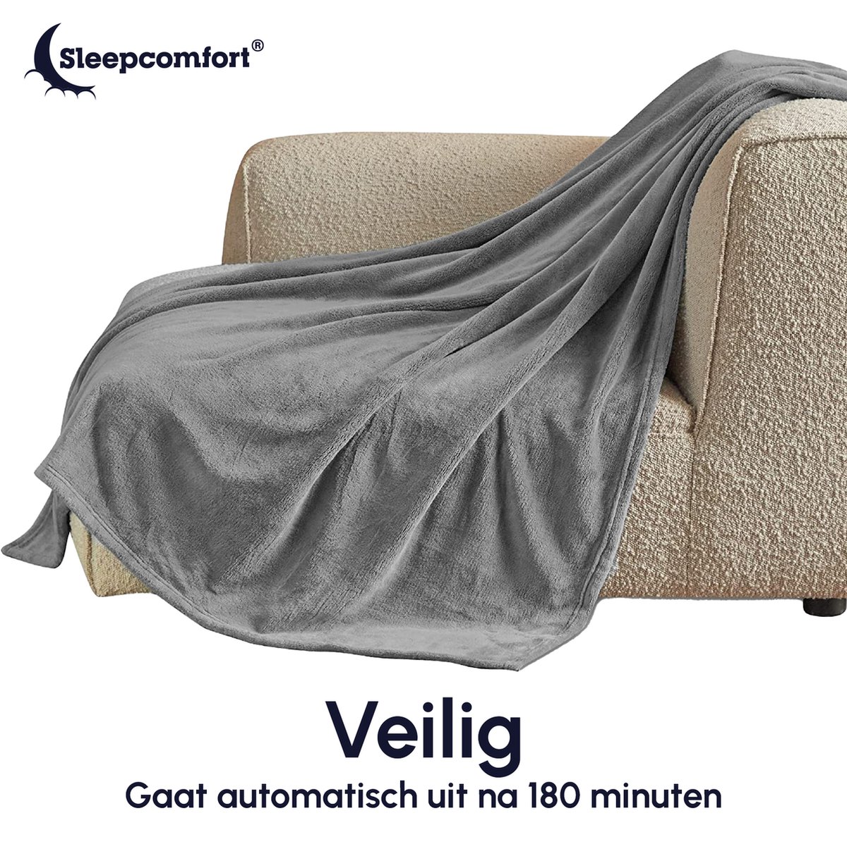 Elektrische Deken 1 persoons - 180x130 cm- elektrisch deken - afbeelding 3