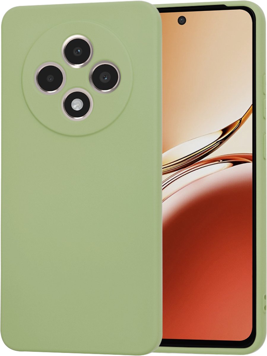 Techsuit Soft Flex Silicone Back Cover hoesje voor Oppo Reno12 F/Reno12 FS - Matcha
