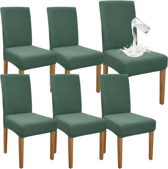Bealife Eetkamerstoelen Set van 6 – Comfortabele Stoelen met Hoge Rugleuning van Imitatieleer voor Keuken, Eetkamer, Woonkamer – Modern Design(Light Grey Pu Leather