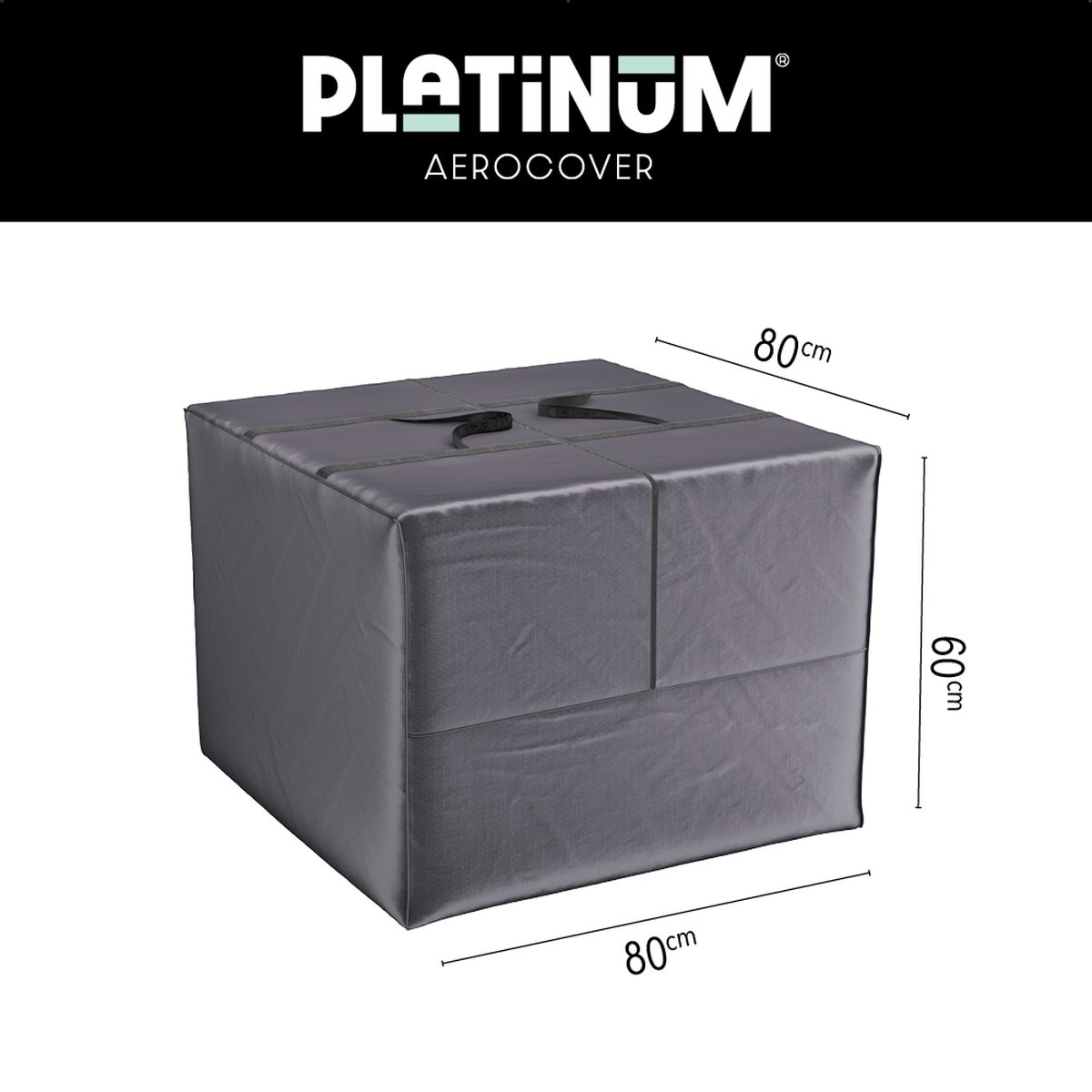 Platinum AeroCover - Tuinkusssenhoes - 80x80xH60cm - Ademend - Hoge kleurechtheid Antraciet
