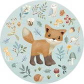 Papier peint Little Dutch cercle chambre d'enfant Forest Friends 100cm