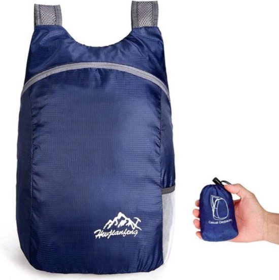 WiseGoods Rugtas Opvouwbaar Lichtgewicht - Rugzak Heren en Dames Outdoor - Backpacken - Camping - 20L - Donkerblauw