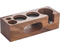 Drie-in-één Espresso Tamper Station met Houten Design - Perfect voor Thuis en Cafés