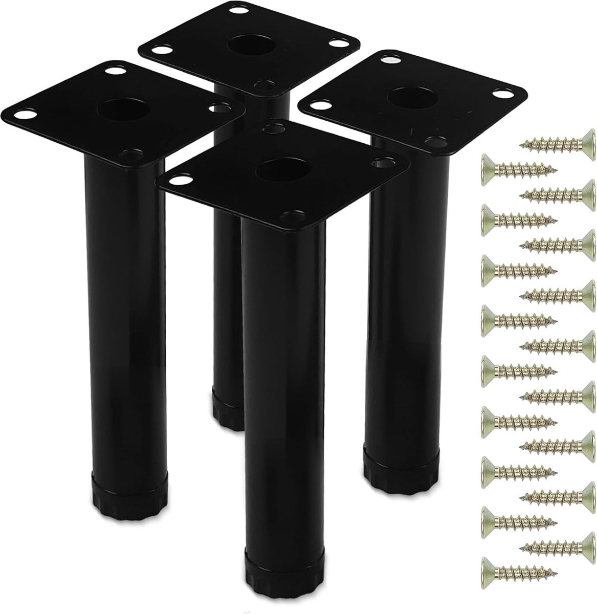 JGS ® Verstelbare Set van 4 Metalen Meubelpootjes voor Moderne Interieurstijlen