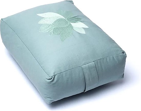 Yogi & Yogini - Meditatiekussen / bolster lotus rechthoekig biokatoen (OCS) - 38x28x13cm van Yogi & Yogini — afbeelding 2