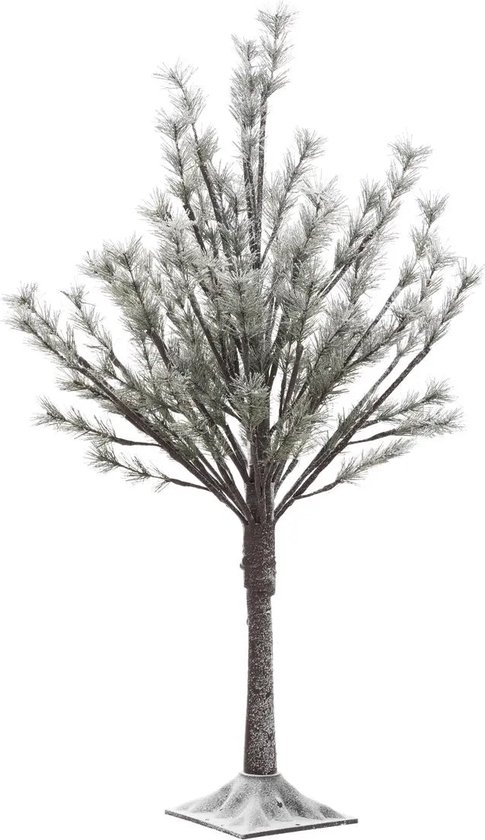 Wit besneeuwde kunstkerstboom met takken, H94cm.
