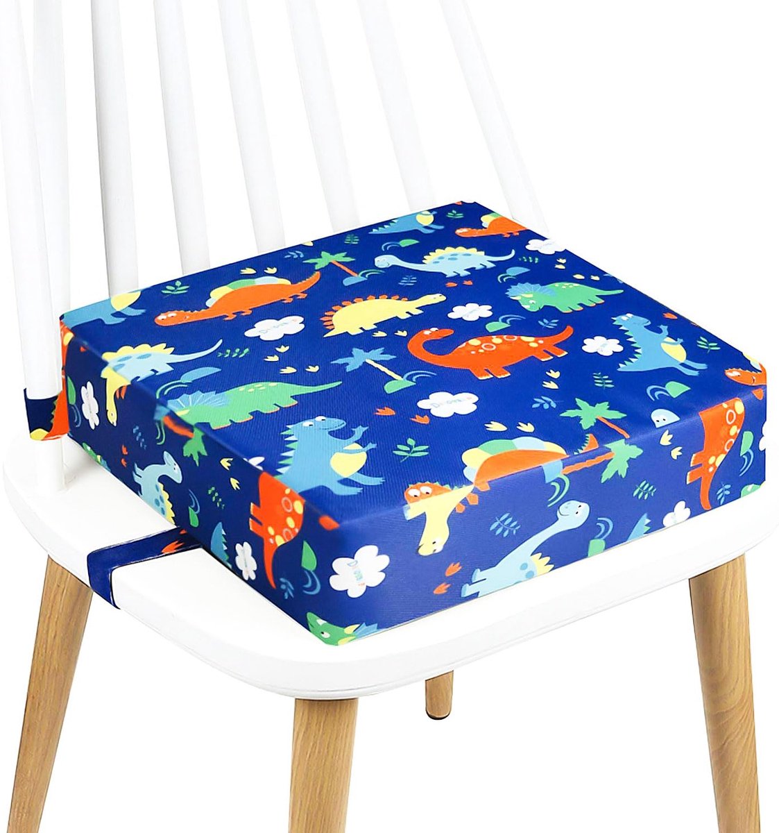 JGS ® Verhoogd Kinderstoelkussen met Veiligheidsgordel en Antislip Basis voor Eten en Reizen