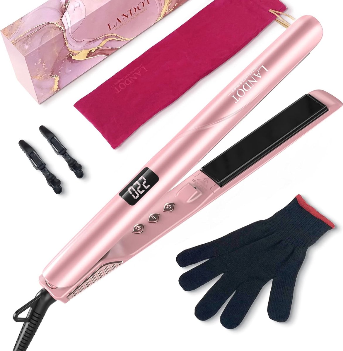 2-in-1 Stijltang voor Krullen en Golven - Professionele Keramische Haarstyler zonder Knikken