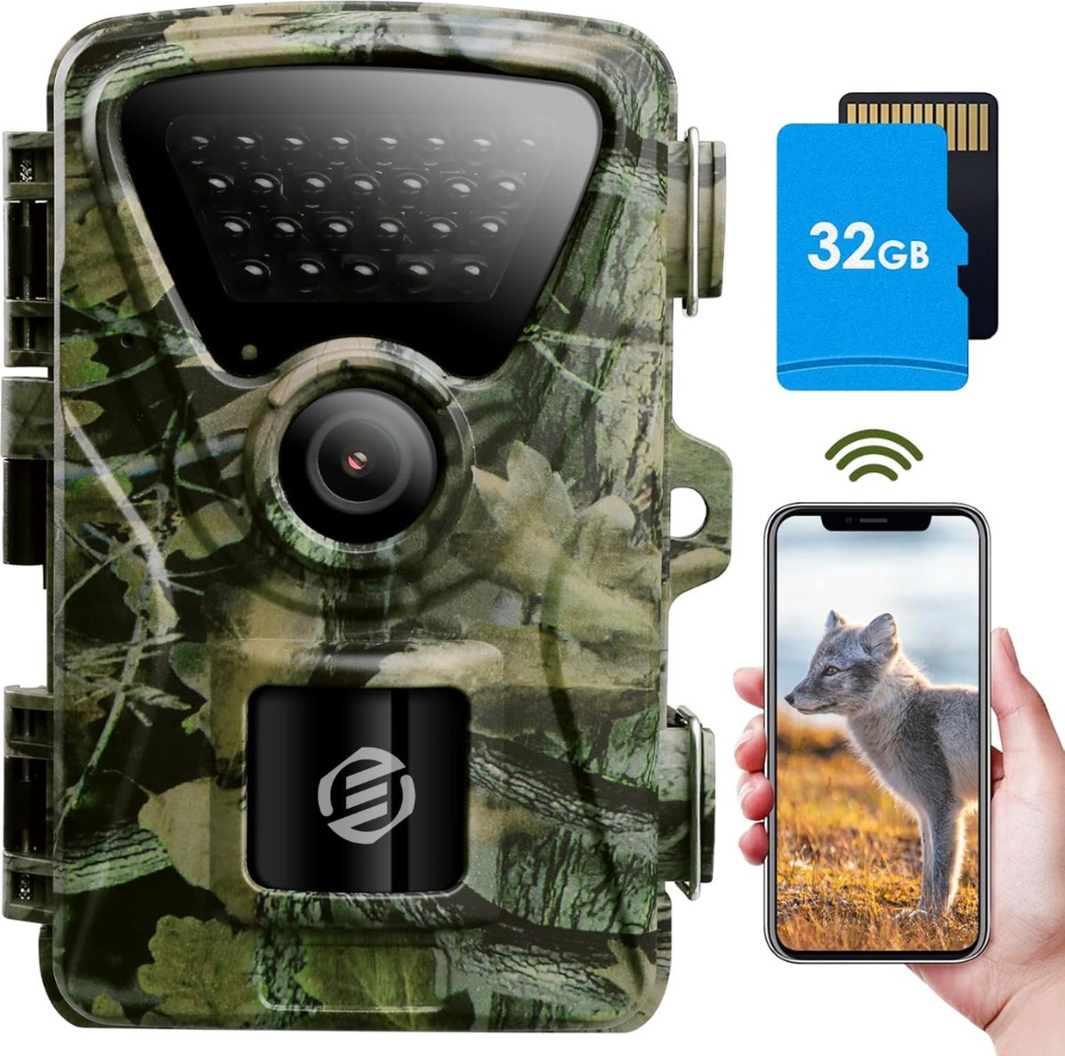 Equivera Wildcamera - Wildcamera met Nachtzicht - Wildcamera's - Wildcamera met Nachtzicht en Wifi - Wildlife Camera's - Wild Camera - Buitencamera met Nachtzicht - Wildcamera voor Buiten - Wildcamera met Sensor