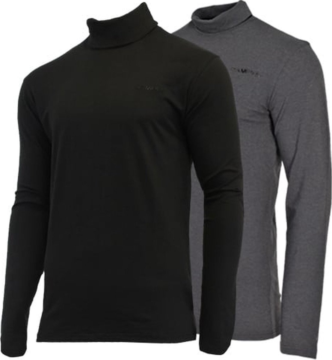2-Pack Campri Skipully Wintersportpully Heren /Charcoal-marl 1076 3XL Zwart