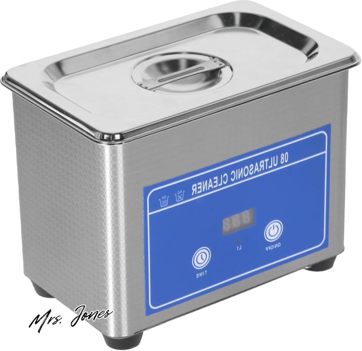 Mrs. Jones Ultrasone reiniger - professionele ultrasone reiniger voor sieraden brillen tanden laboratorium 35 W 08 l .