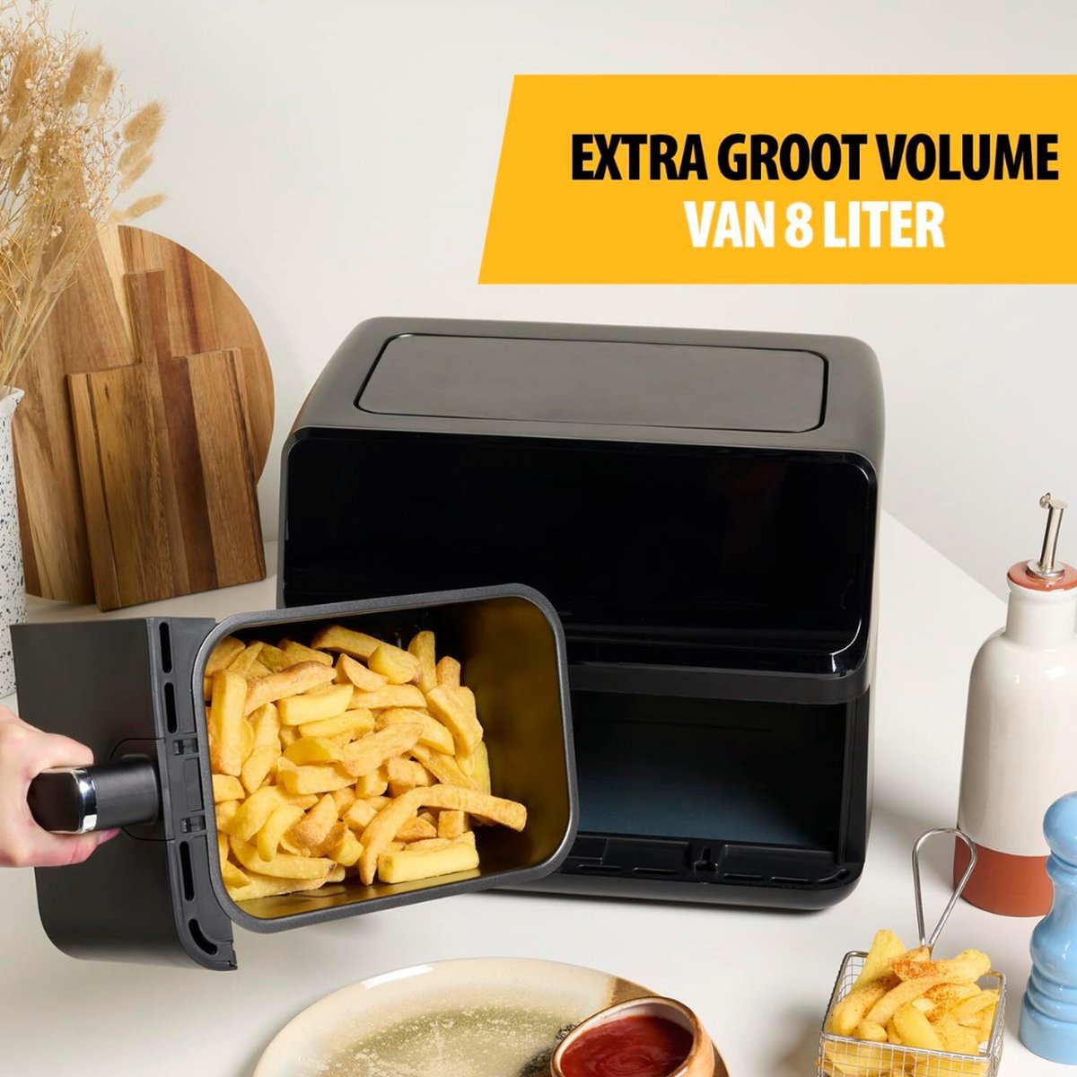 Afbeelding 3 van Dubbele Airfryer - Dubbele Mand - Dual Cook - Heteluchtfriteuse