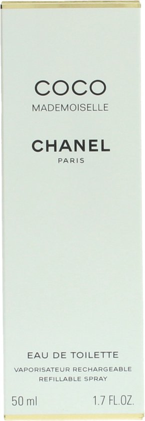 Witte verpakking voor Coco Mademoiselle Eau de Toilette 50 ml.