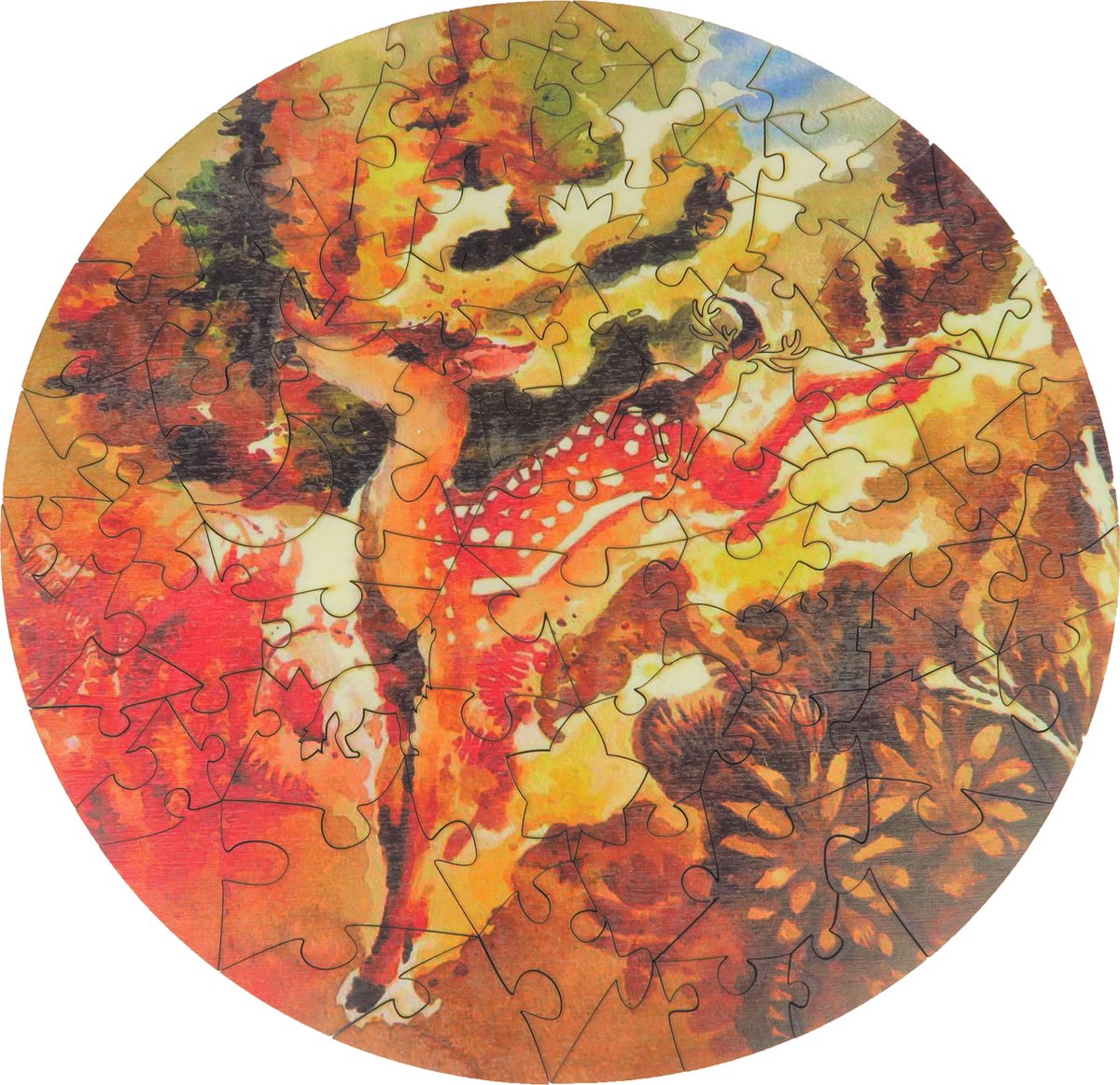 Goedkoopste The Wild houten puzzel - Friend of the Forest - 90 stukjes.