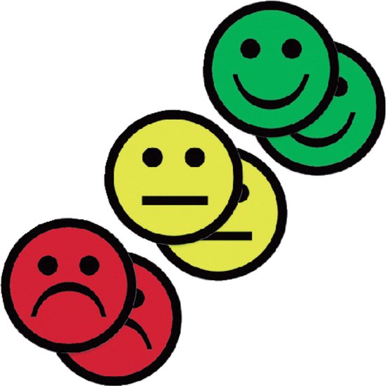 Magneet smiley 25mm 2x geel 2x groen 2x rood | bol