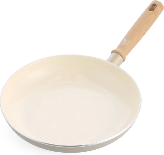 GreenChef Nordics Crème Koekenpan 28 cm – inductiegeschikt – alle warmtebronnen – koelgreep – ovenbestendig tot 160°C – keramische anti-aanbaklaag – PFAS-vrij
