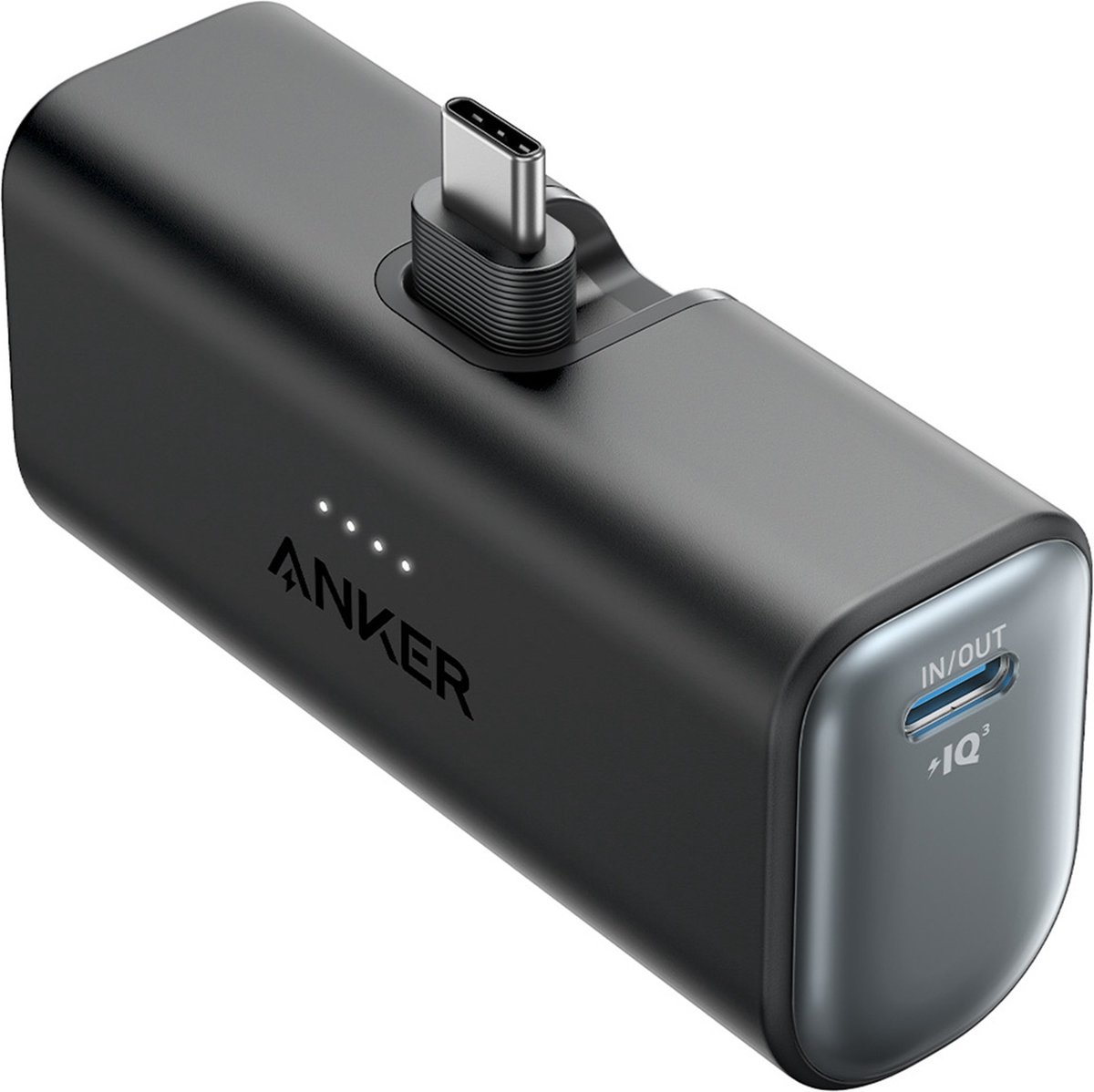 Anker-Nano Powerbank-5000 mAh powerbank 225 W- geĂŻntegreerde opvouwbare USB-C-connector-compatibel met iPhone 15 Samsung S22/23-serie Note20/10-serie Huawei iPad Pro/Air AirPods en meer