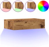 vidaXL - Tv-meubel - met - LED-verlichting - 60x35x15,5 - cm - oud - houtkleurig