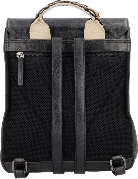 Micmacbags Next Navajo Backpack - Sac à dos - Cuir Premium - Zwart - 100% Cuir