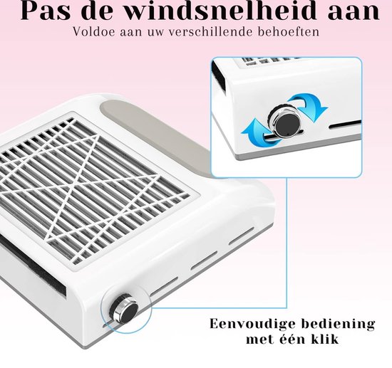 Stofafzuiging Momo Pro inbouw voor nageltafel | DM Groothandel