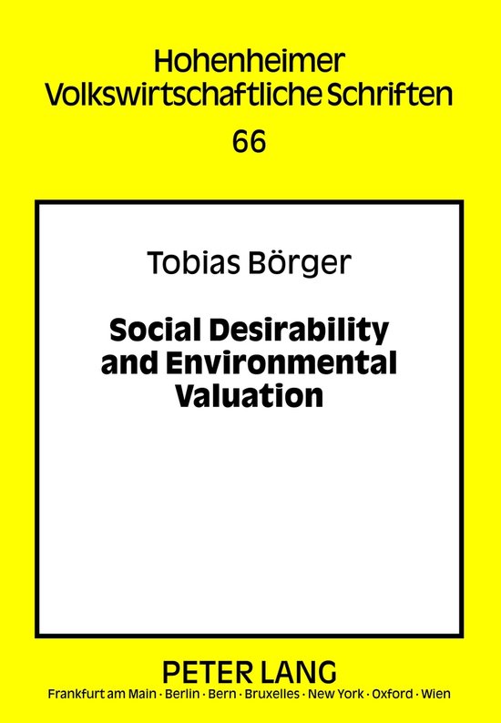 Social Desirability and Environmental Valuation - cover