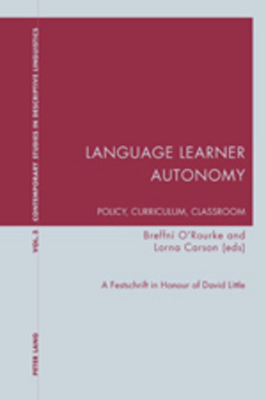 Language Learner Autonomy: Policy, Curriculum, Classroom - cover