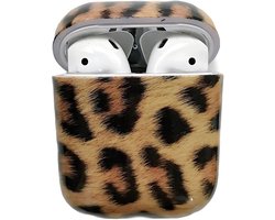 Shieldcase Leopard Pattern Case - beschermhoes geschikt voor Airpods 2 Case - bruin - Luipaard hoesje - Siliconen case - HardCase - beschermhoes geschikt voor Apple AirPods 2