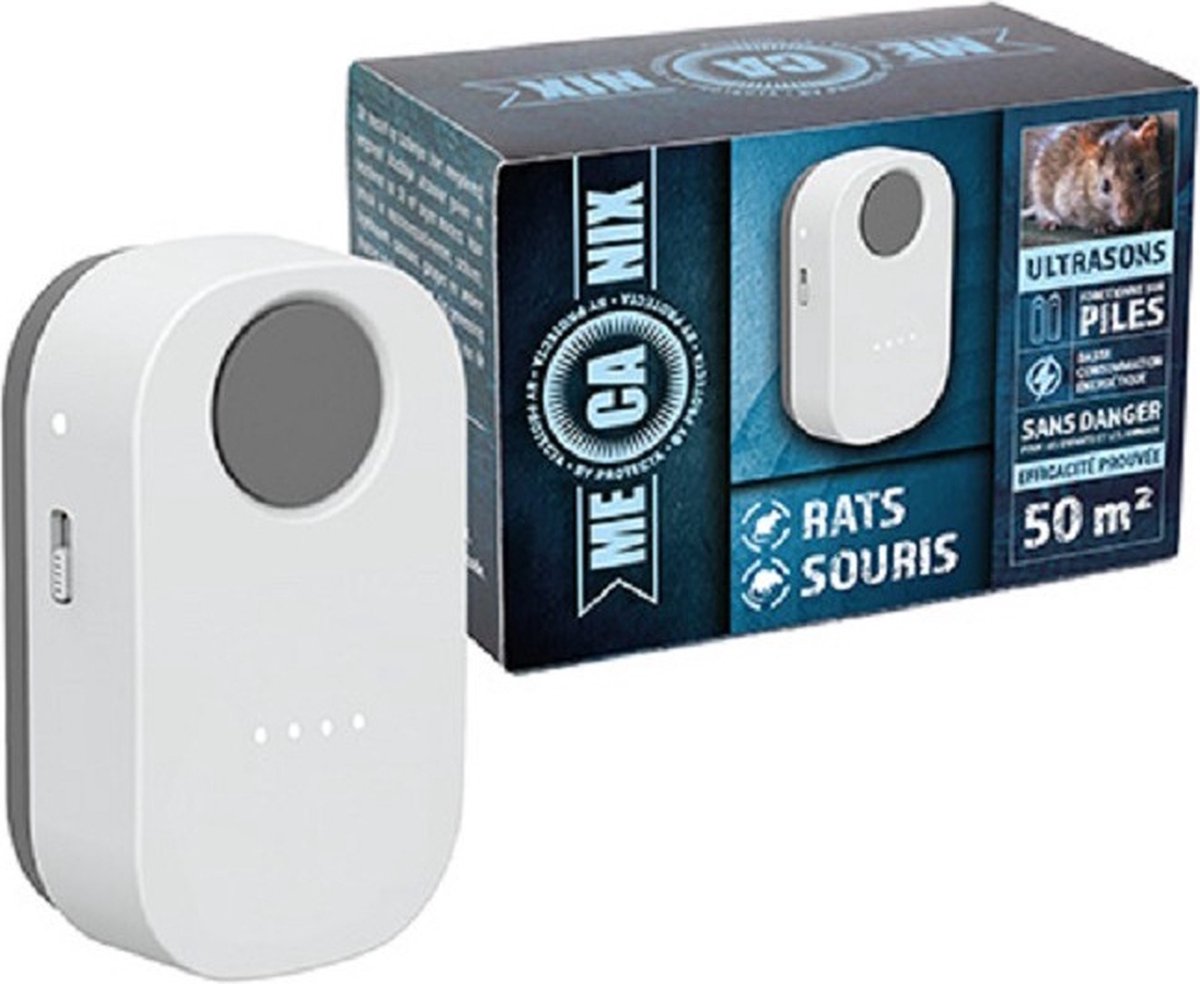 Mecanix Ultrasoon Rat & Muis 50m2 - batterij