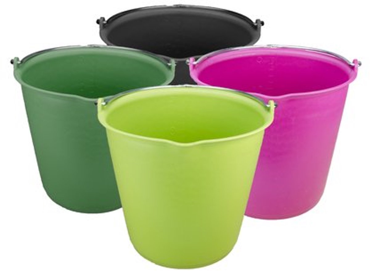 Emmer 15 liter met schenktuit Roze
