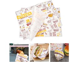 100 sheets - 26 x 36 cm - Waterproof and Oil Non-Sticky Deli Paper - Food Washing Paper - Butter Bread Paper - for Cheese Sausage Burgers 100 sheets - 26 x 36 cm - Waterproof and Oil Non-Sticky Deli Paper - Food Washing Paper - Butter Bread Paper - for Cheese Sausage Burgers