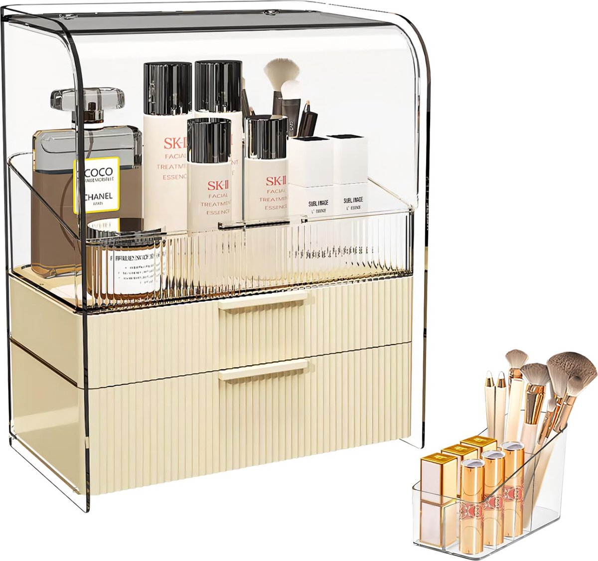 Goedkoopste Selbro ® Make-up en Sieraden Organizer met Schubladen en Grote Opbergruimte voor Slaapkamer en Badkamer