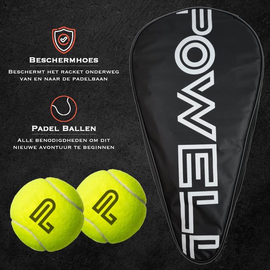 Raquette De Padel Carbone 3k Exos Thunder Avec Deux Balles – Format 2025