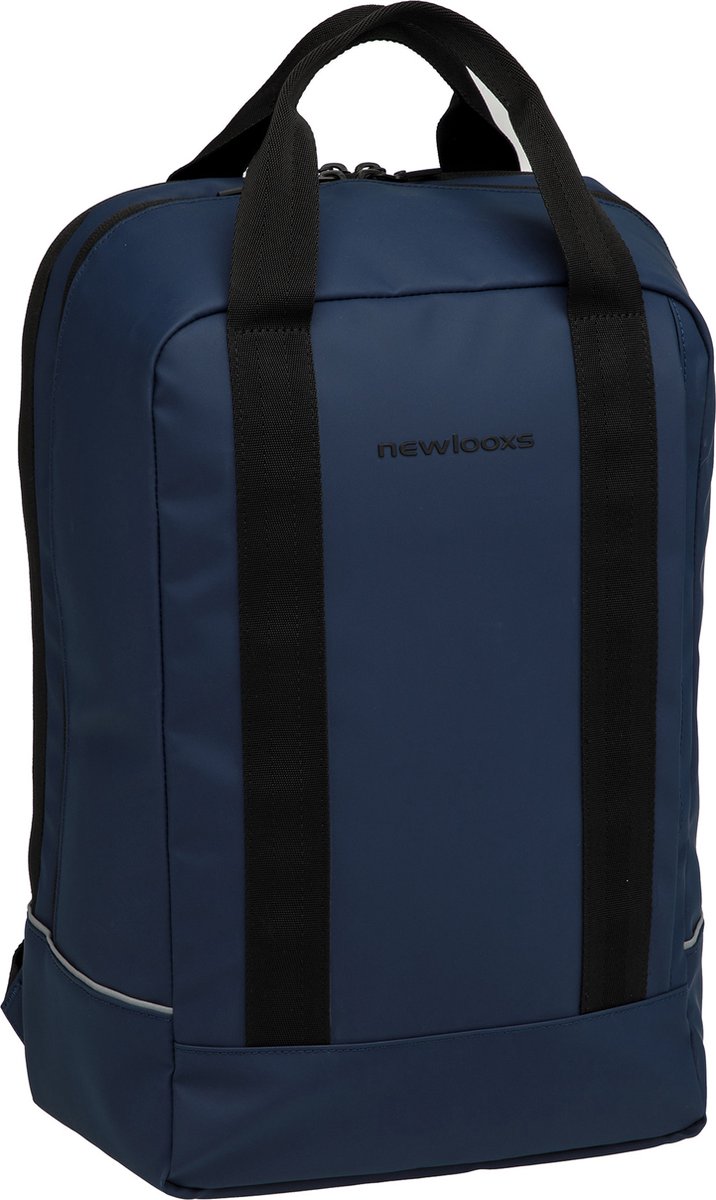 New Looxs ® Odense Nevada Backpack - Fietsrugzak - Rugzak met Laptopvak - Fietstas rugzak van Waterafstotend Polyester - 17 inch Laptop Compartiment – Inclusief regenhoes - Dark Blue