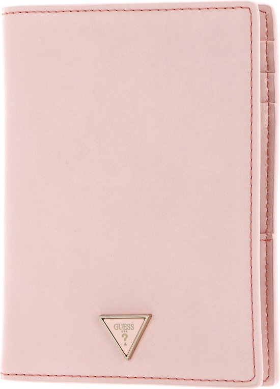 GUESS Étui pour carte d'identité Passport Holder Pink Multi Rose