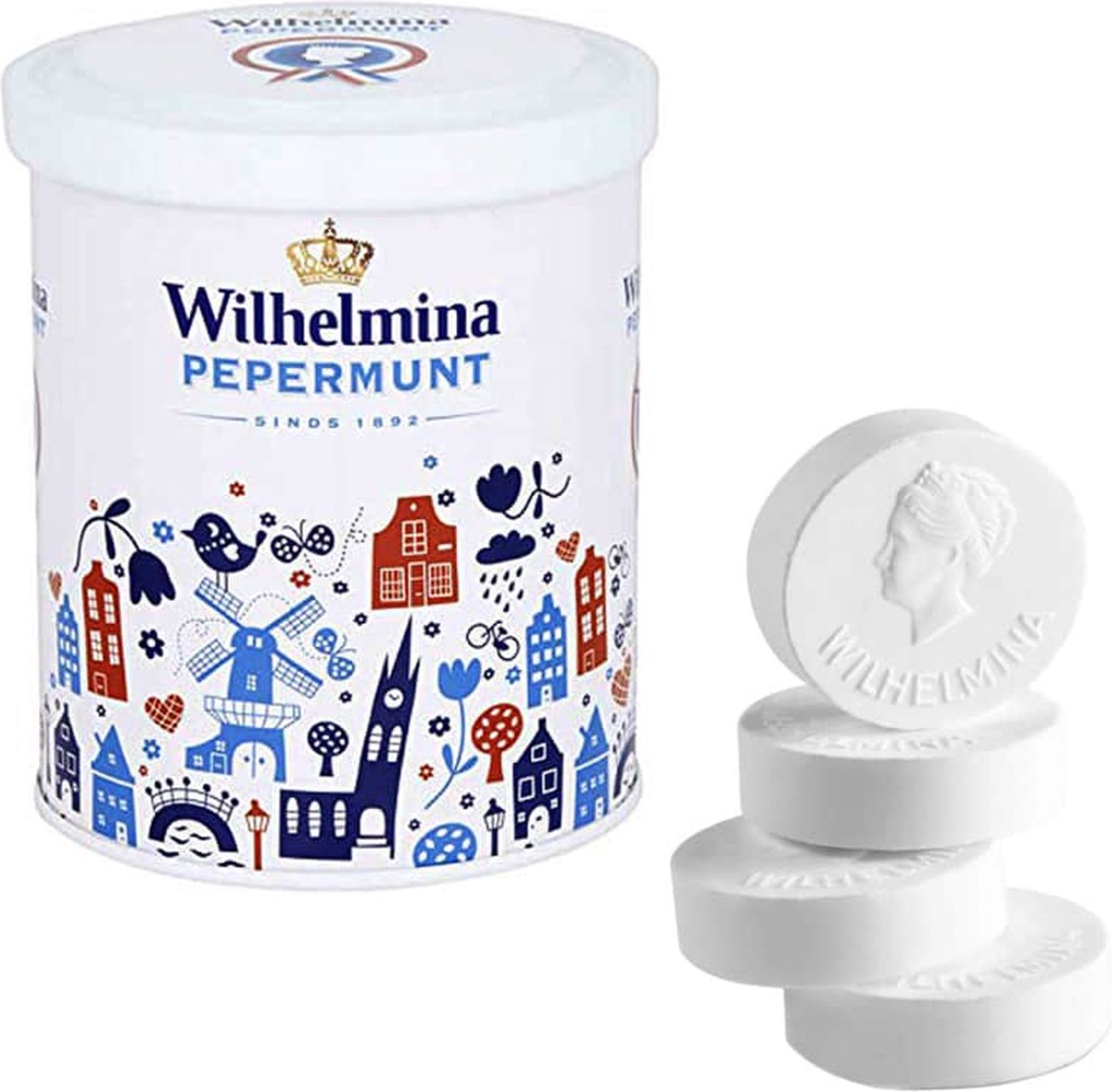 Wilhelmina Pepermunt Hollands bewaarblik - 6 x 500 gram