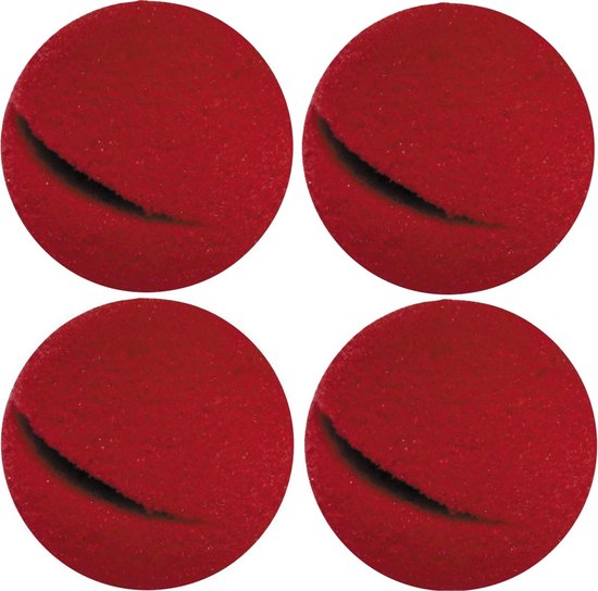 Clowns neus - 4x - rood - knijp foam - carnaval verkleed neus - kinderen/volwassenen