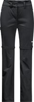Jack Wolfskin Overland Zip Away - Softshellbroek - Dames Black 40