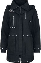 Rock Rebel by EMP zwarte winterjas met klinknageldetails - Dames - M
