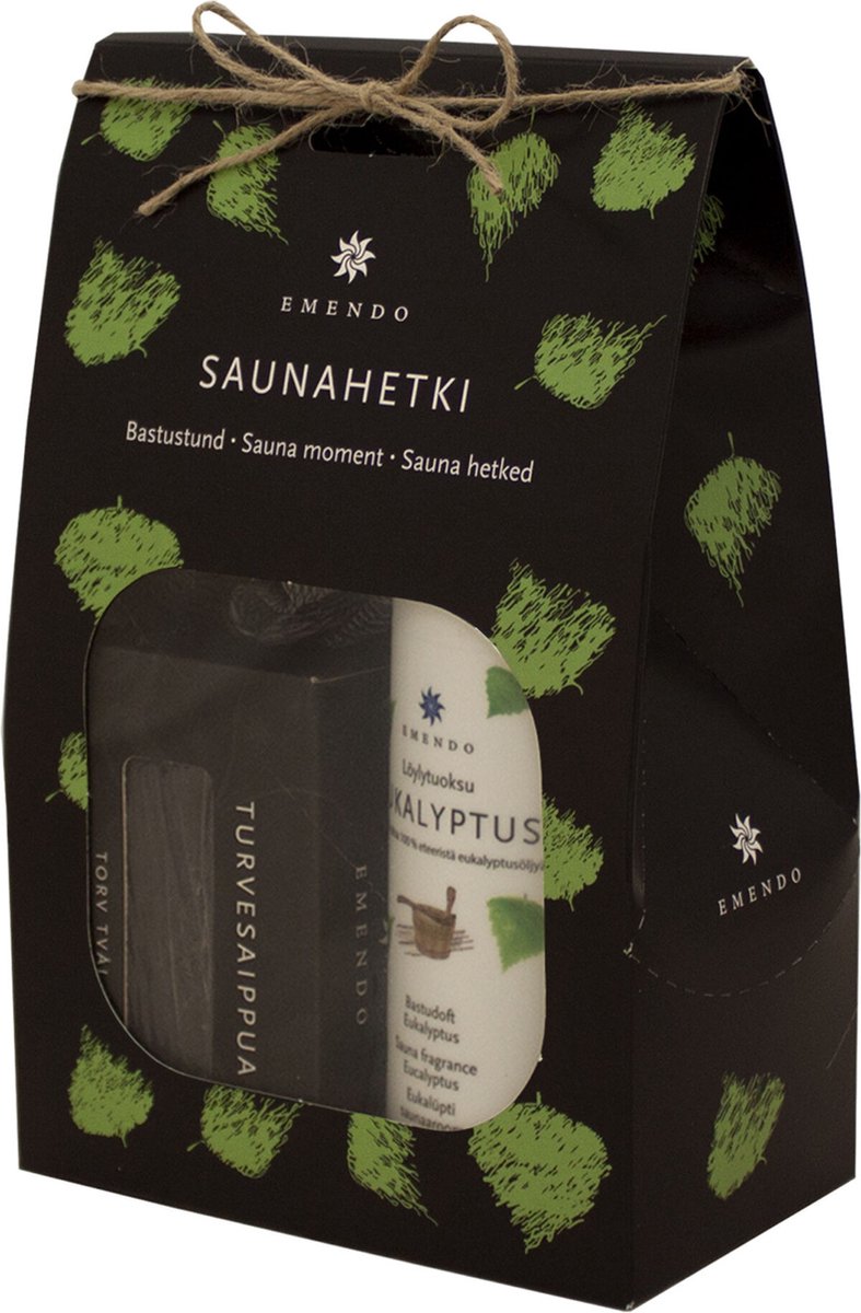Emendo Sauna moment - Eucalyptus geur, Badspons en turfzeep