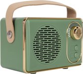Retro bluetooth-speaker-Retro-speaker-Bluetooth 5.0-extra bas-groen