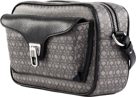 COCCINELLE Sac à épaule bandoulière Beat Coat. Monogram Crossbody Bag Multi Noir / Noir Gris