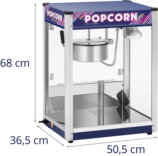Popcornmachine blauw - 8 ons - Royal Catering — afbeelding 2
