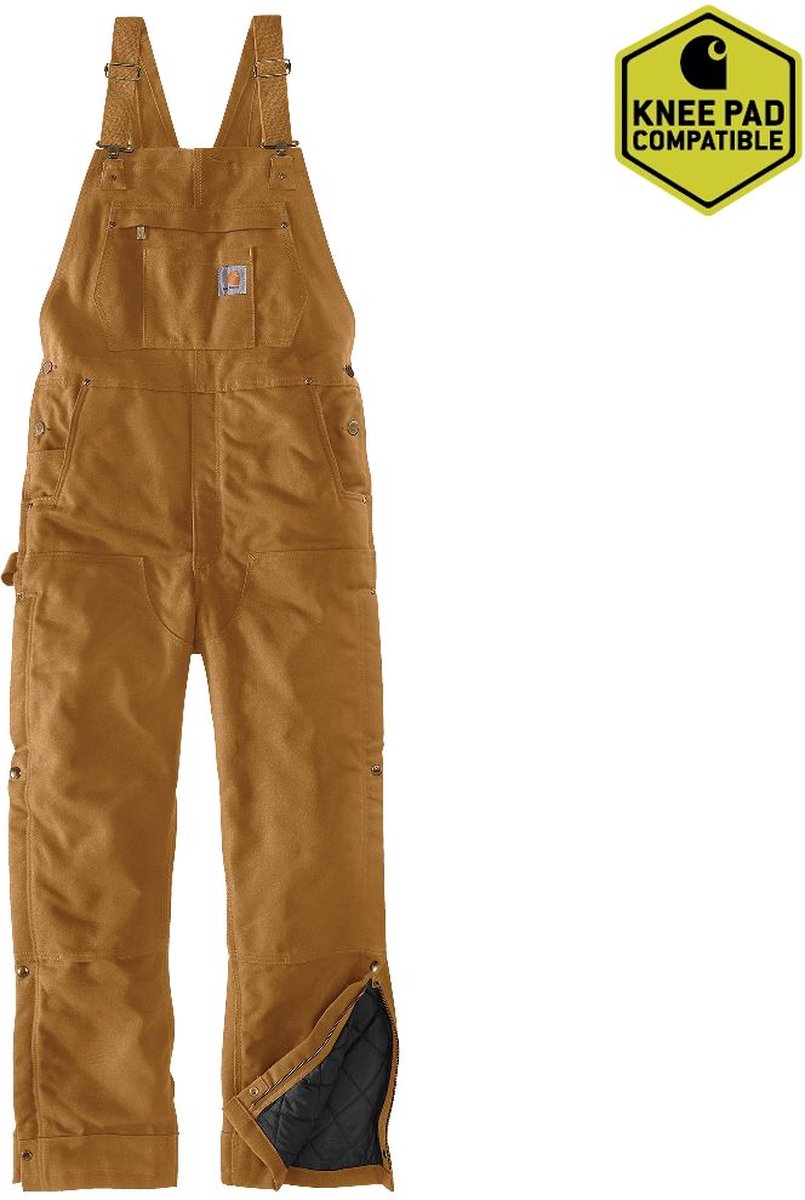 Carhartt Carhartt® Firm Duck Insulated Bib Overall, bruin
