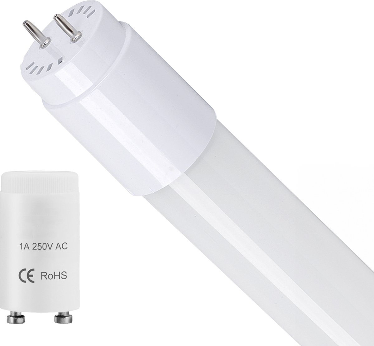 LED TL Buis - T8 G13 - Velvalux - 60cm - 8W 960lm - 865 Helder/Koud Wit 6500K | Vervangt 69W