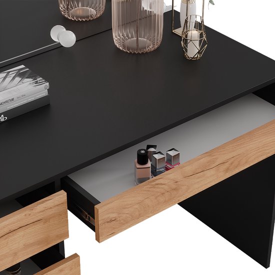 Angel kaptafel 120 x 60 cm - Antraciet/walnoot - €379.99