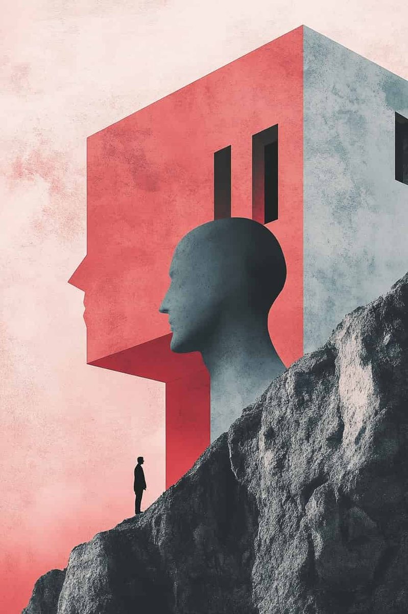 Surrealisme Poster - Collage - Kunst - Abstract - Geometrisch - Fantasie - Kunstwerk - Visuele Kunst - posters - formaat 60x90cm - Wanddecoratie - 4724